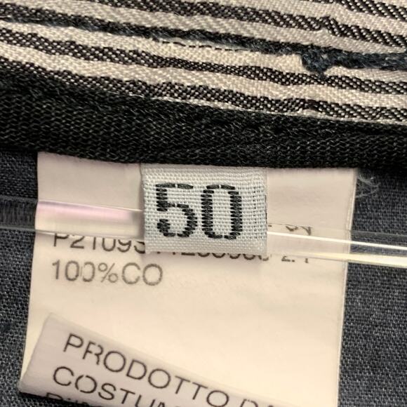 DANIELE ALESSANDRINI Size 34 Grey Twill Cotton Flat Front Dress Pants - Picture 6 of 7